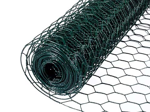 Pinahiran ng PVC ng Hexagonal Wire Mesh