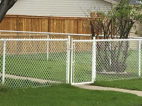 White PVC Chain Link Fence