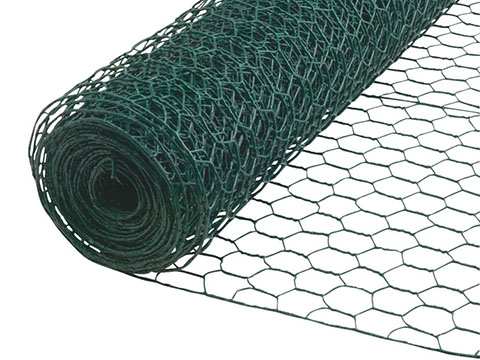 vidaXL Wire Netting Steel with PVC Coating 25x1m Hexagonal Red Mesh Panel 