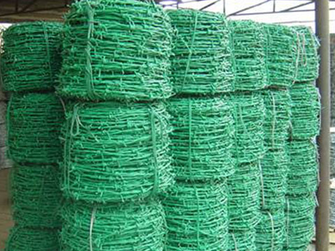PVC Coated Barbed Wire in Factory