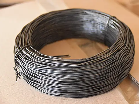 close view of black Annealed wire