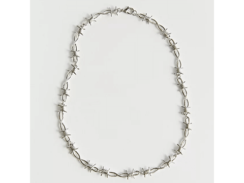 double barbed wire necklace