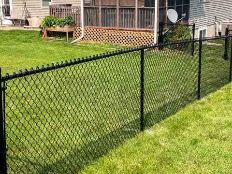 Residential Black Chain Link Fence