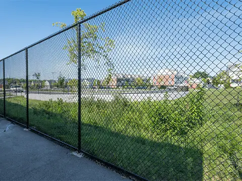 chain link fence black vinyl