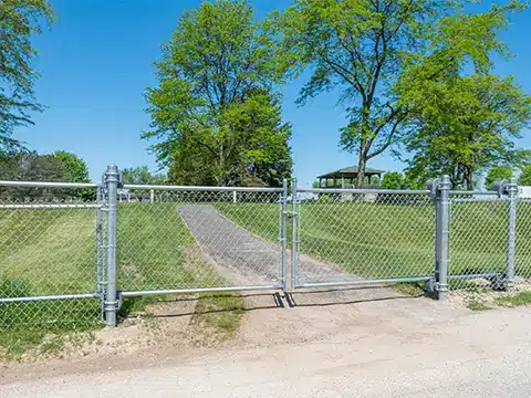 galvanized fence gate