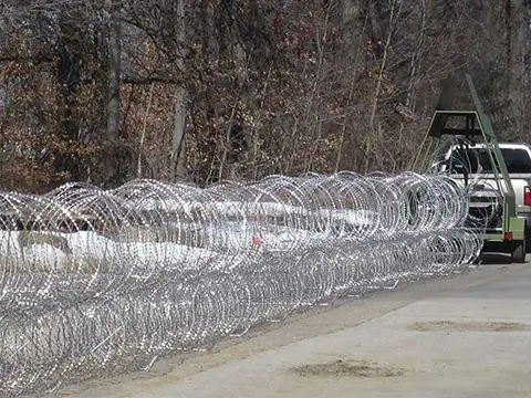 concertina wire fence