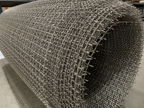 Stainless steel crimped woven cloth mesh