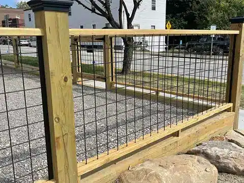 garage door fence