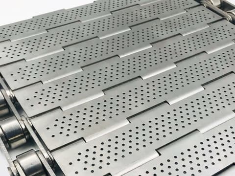 Perforated-metal-conveyor-belt