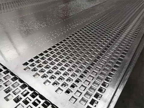 Thick square hole perforated plate