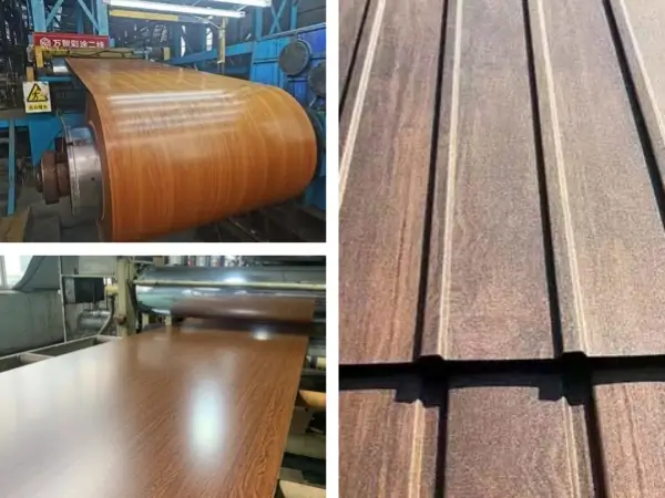 PPGI Wood-Grain Steel Fence Panels