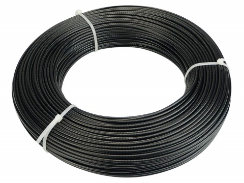 black vinyl coated wire rope