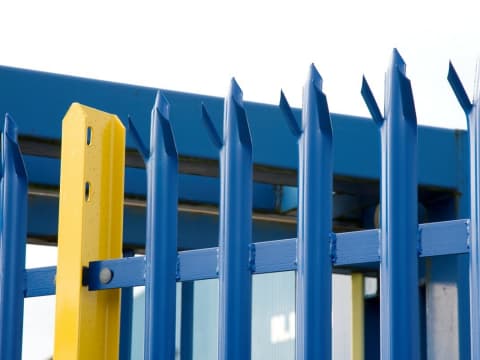 Blue Metal Fence