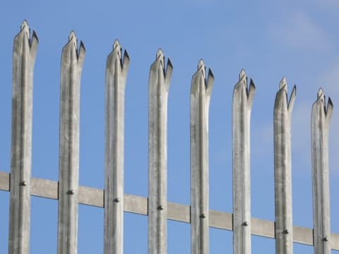 galvanised steel palisade fencing