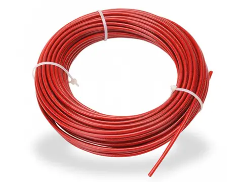 red vinyl coated wire rope