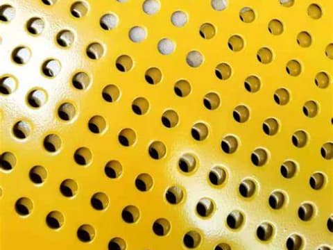 Yellow round perforations