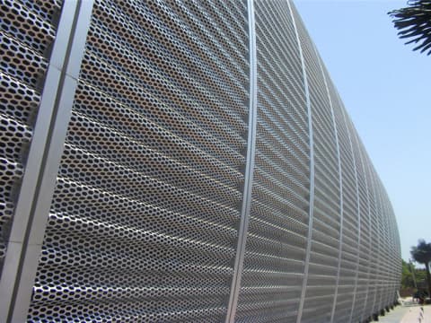 perforated corrugated aluminum panels