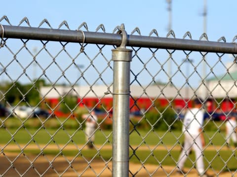 chain link fence post 8 ft