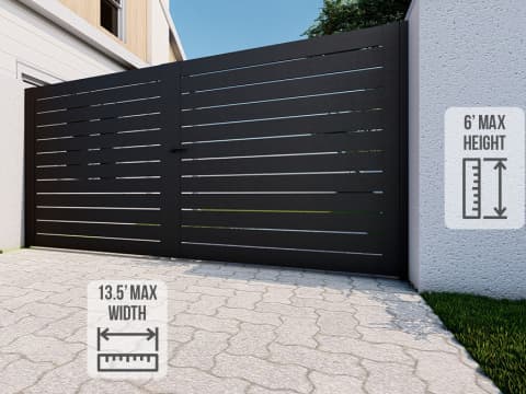 6x12 double sliding gate