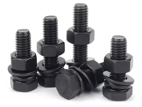 Black coated galvanized bolts