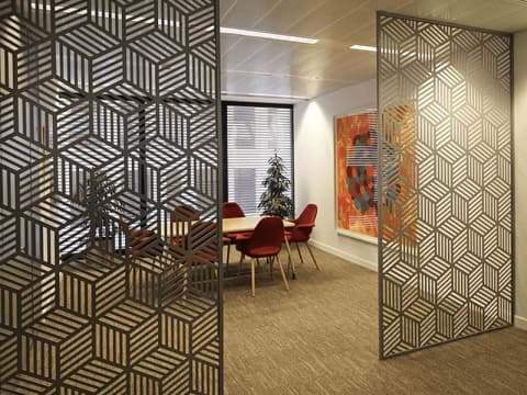 Decorative metal screen panels