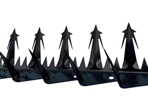 Black coated Galvanized Steel Anti-climb Wall Spike
