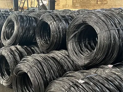Black oxidized stainless steel wire for nail making