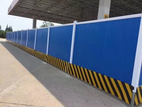 Gas station fence