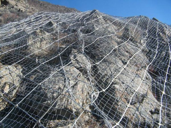rockfall netting ganvanized PVC coated
