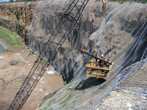 rockfall protection netting