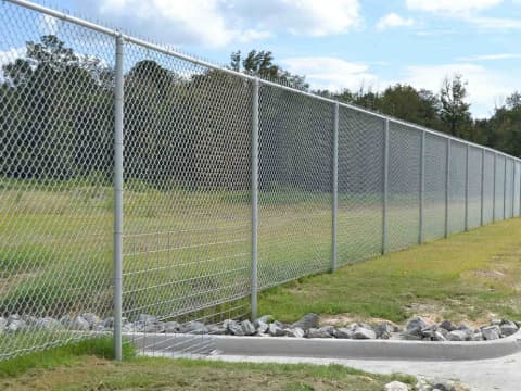 Galvanized Chain Link Boundary Fence