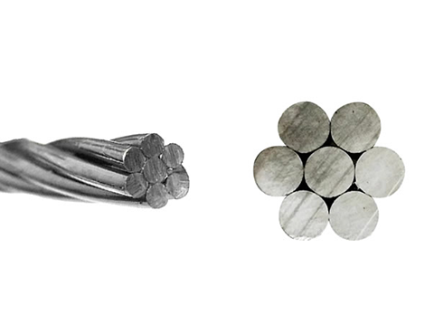 Cross section of the gi steel guy wire