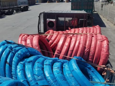 Loading into trucks