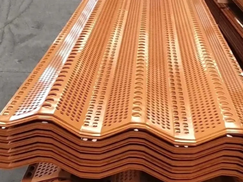 Orange Windbreak Panels fence