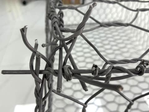 PVC coated gabions close view