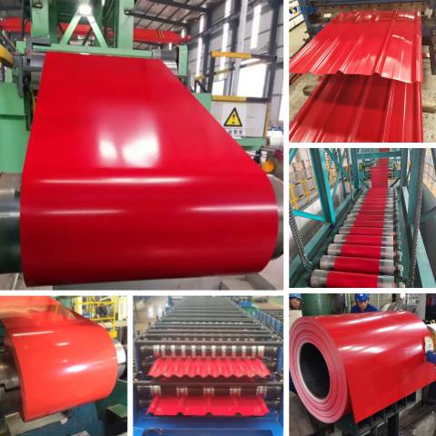 Red PPGI pre-painted galvanized steel coil & Sheet supplier factory PPGL