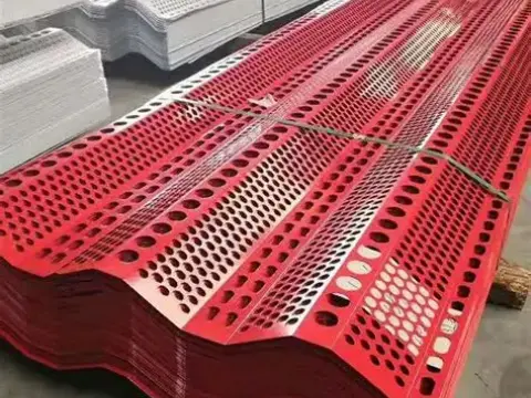 Red Windproof Perforated Metal Panel