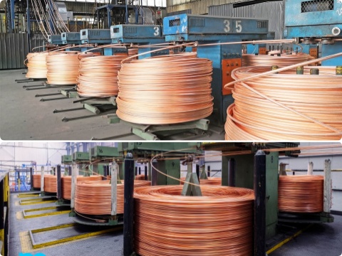 Copper wire rod drawing