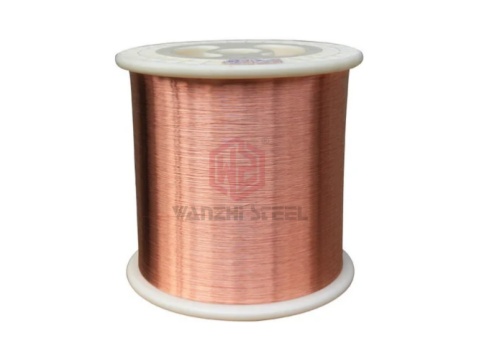 Spool copper coated mild steel wire