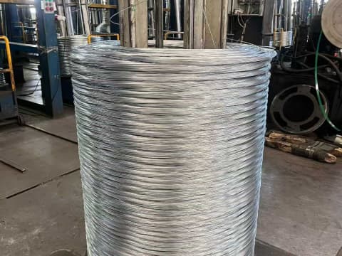 Galvanized wire in production