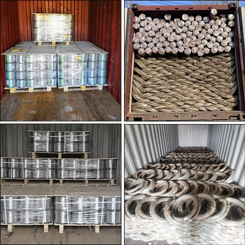 Packaging and shipping of galvanized spools wire