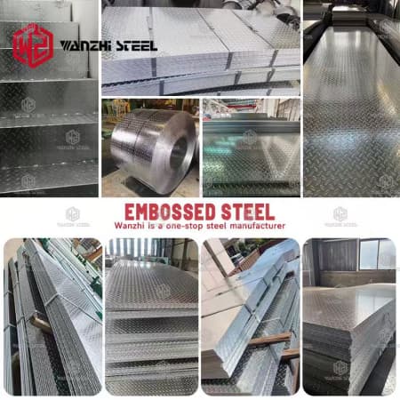 Embossed stainless steel sheet