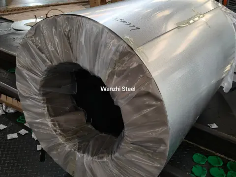 Inner packaging of high zinc coated steel coils